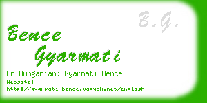 bence gyarmati business card